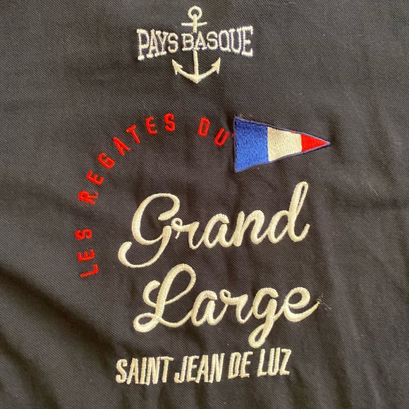 Paul Lucas garment navy polo embroidered double sided mens XXXL tall yacht club - Picture 5 of 9